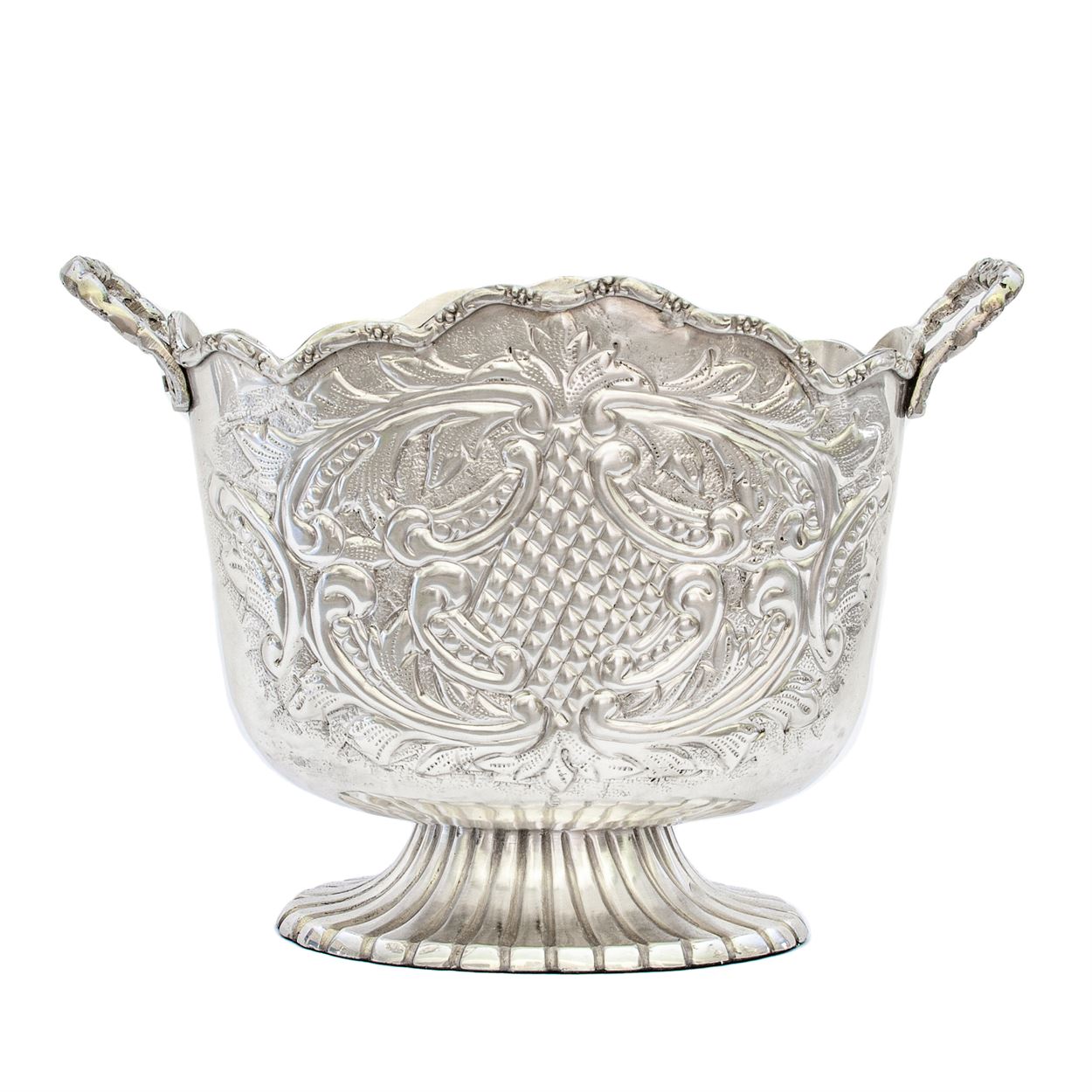 victorian style pewter vase tub
