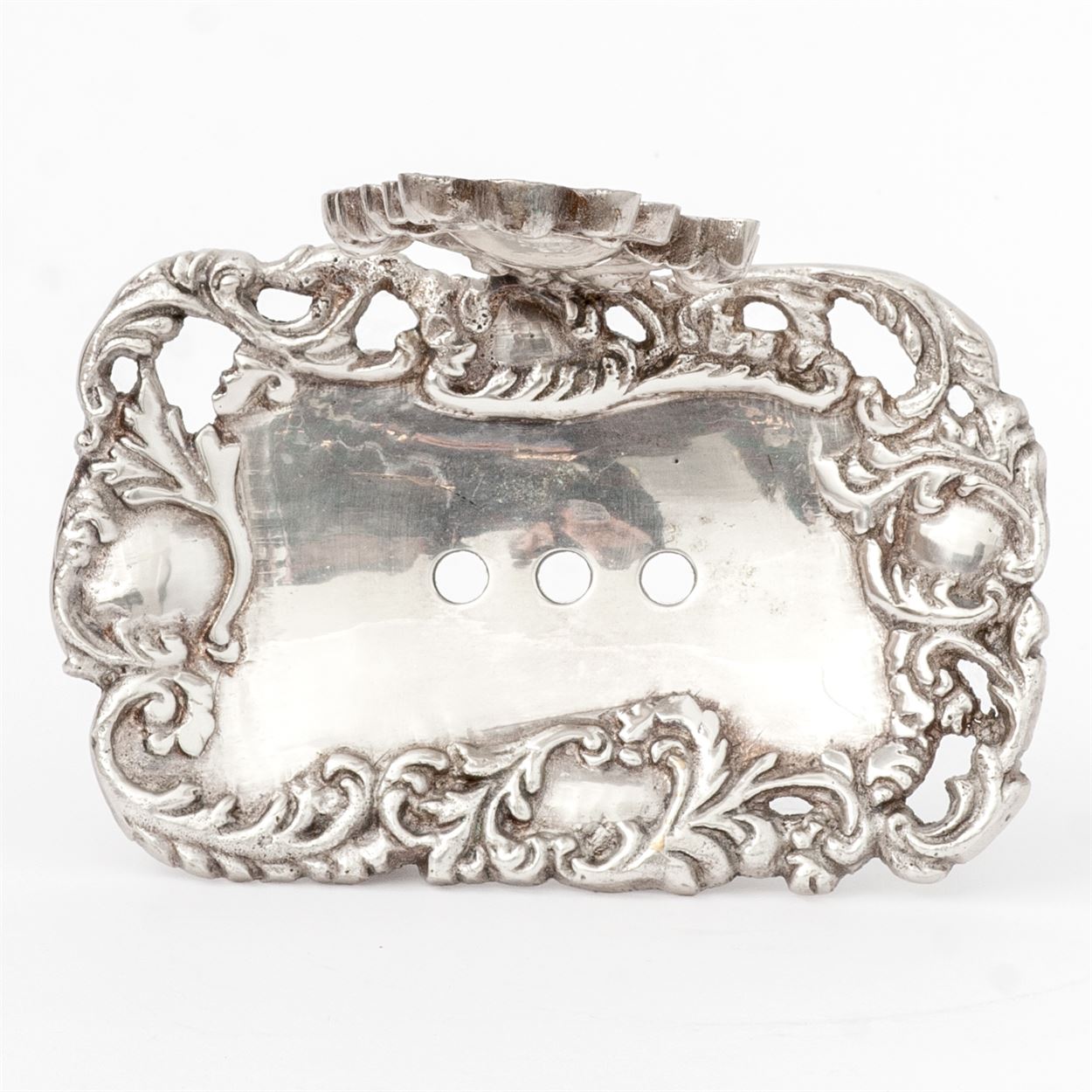 Soap Dish - Vintage - Pewter