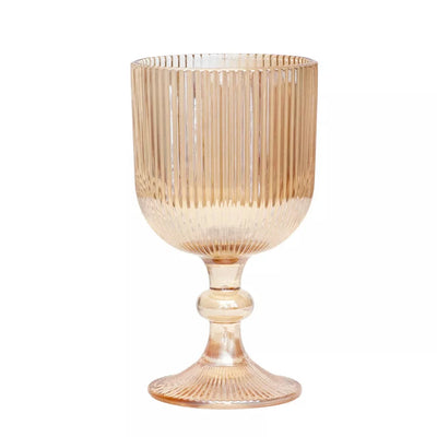 Wine Glass - Lines Amber 350ml - Glass / Crystal
