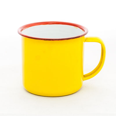 Cup - Enamel Yellow & Red 125ml