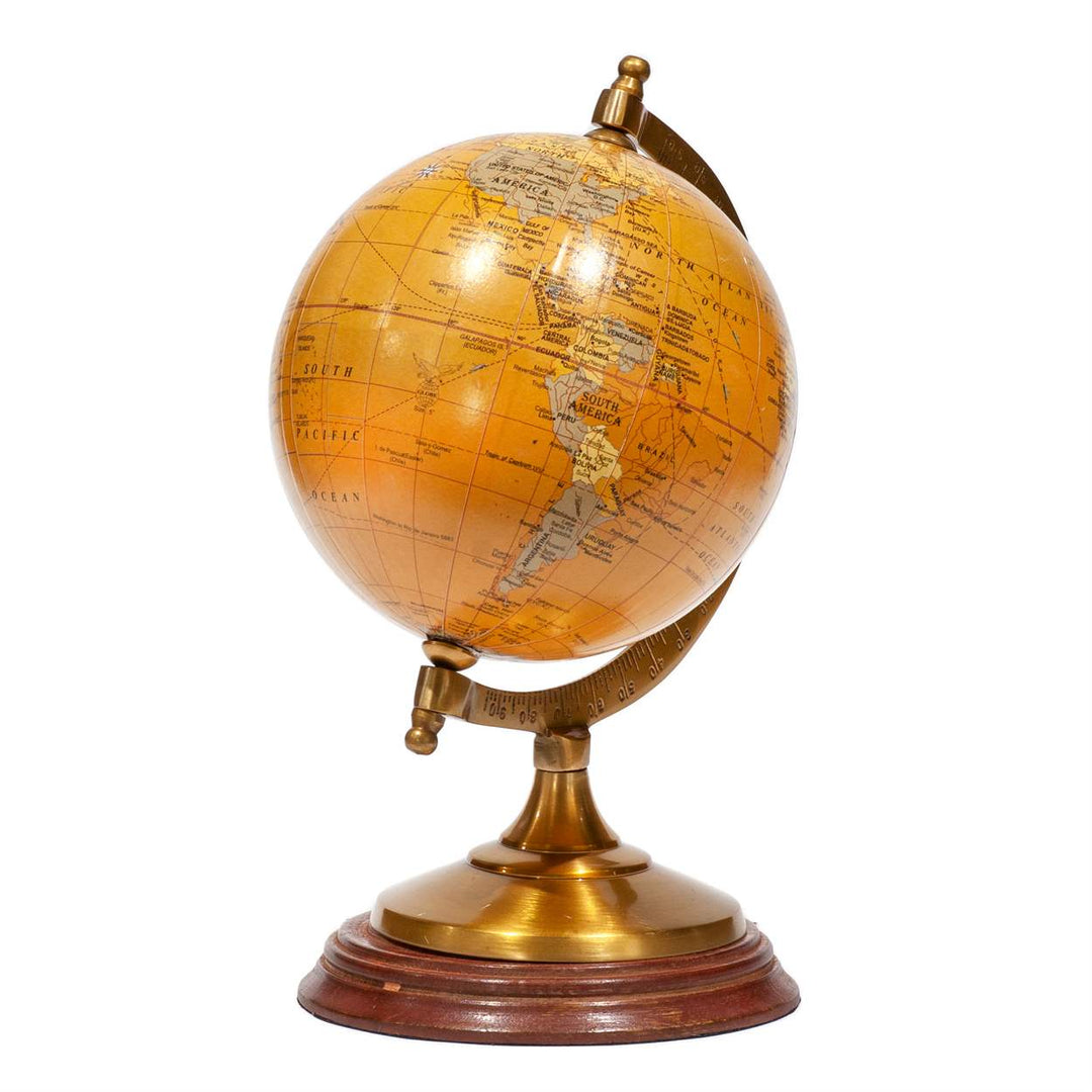 World Globe - Brass &amp; Mustard 22cm